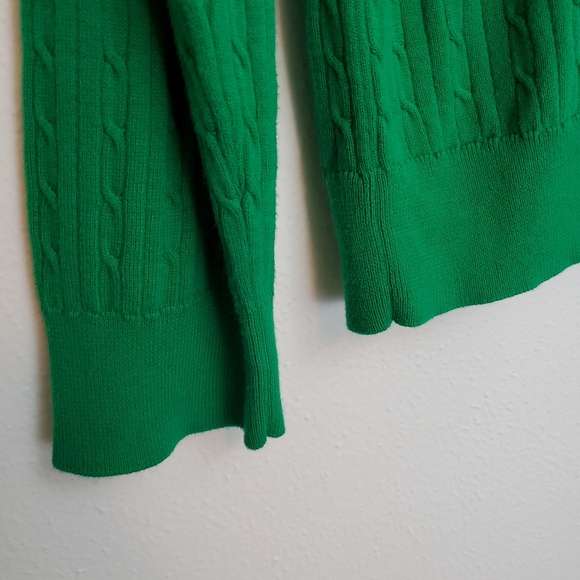 Tommy Hilfiger Pima Cotton cable knit style cardigan button front H - Picture 7 of 10